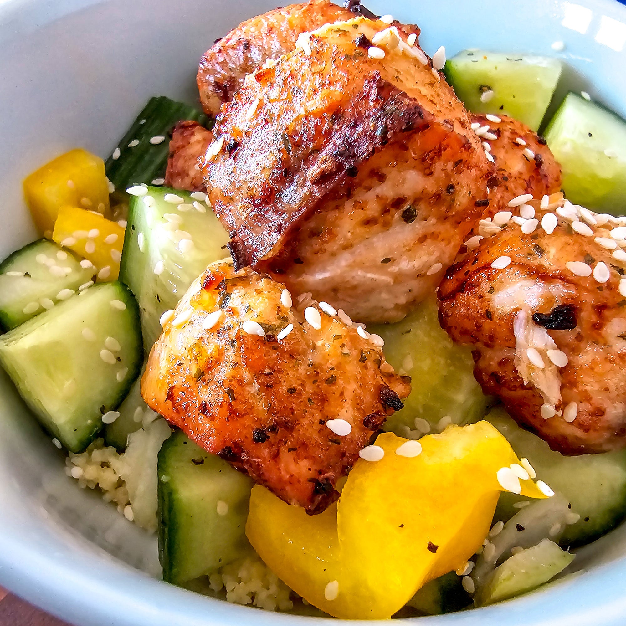 Salmon salad - Healthy and fat loss recipe