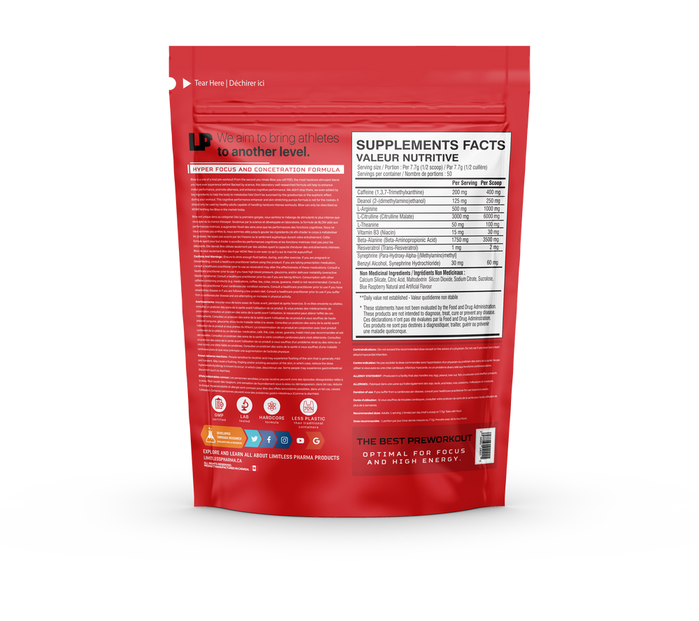 Limitless Pharma BLOW Pre Workout 385g