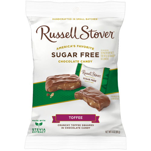 Russell Stover - Sugar Free Chocolate Toffee with Stevia - 85g