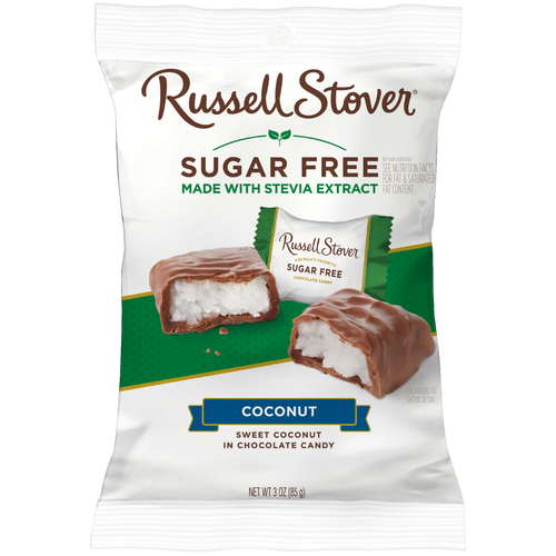 Russell Stover - Chocolat à la noix de coco sans sucre avec stevia - 85 g