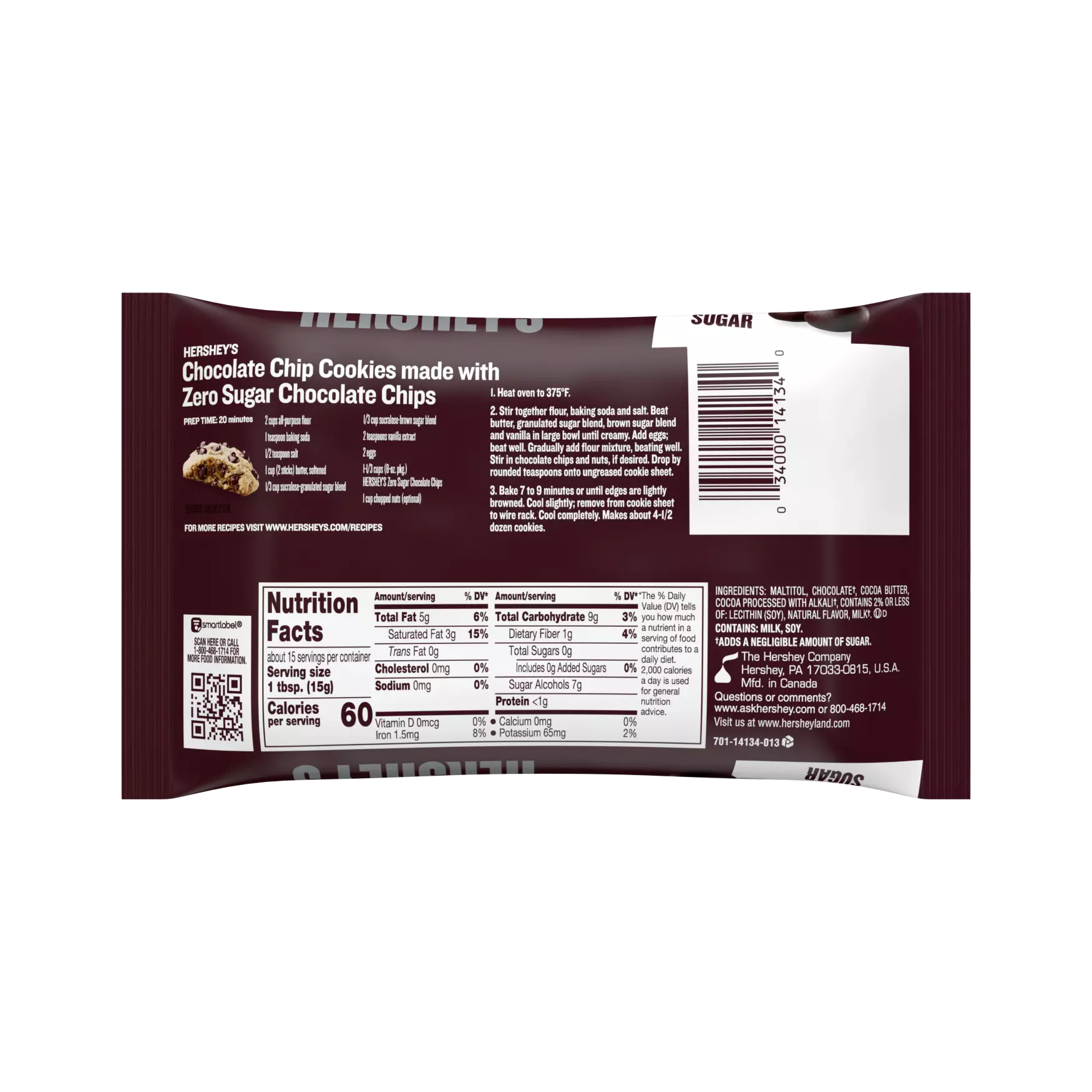 Hershey's - Zero Sugar Chocolate Chips - 8oz