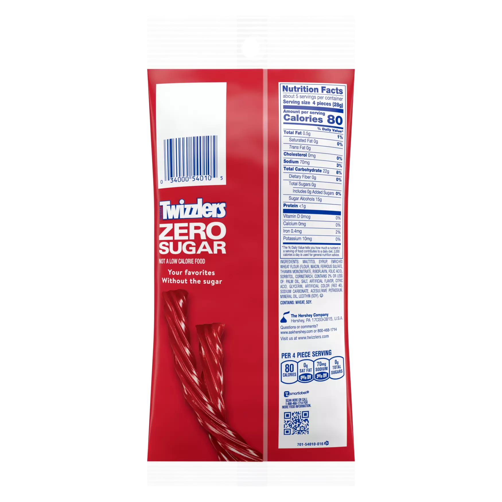 Twizzlers - Sugar Free Strawberry Twists - 5oz