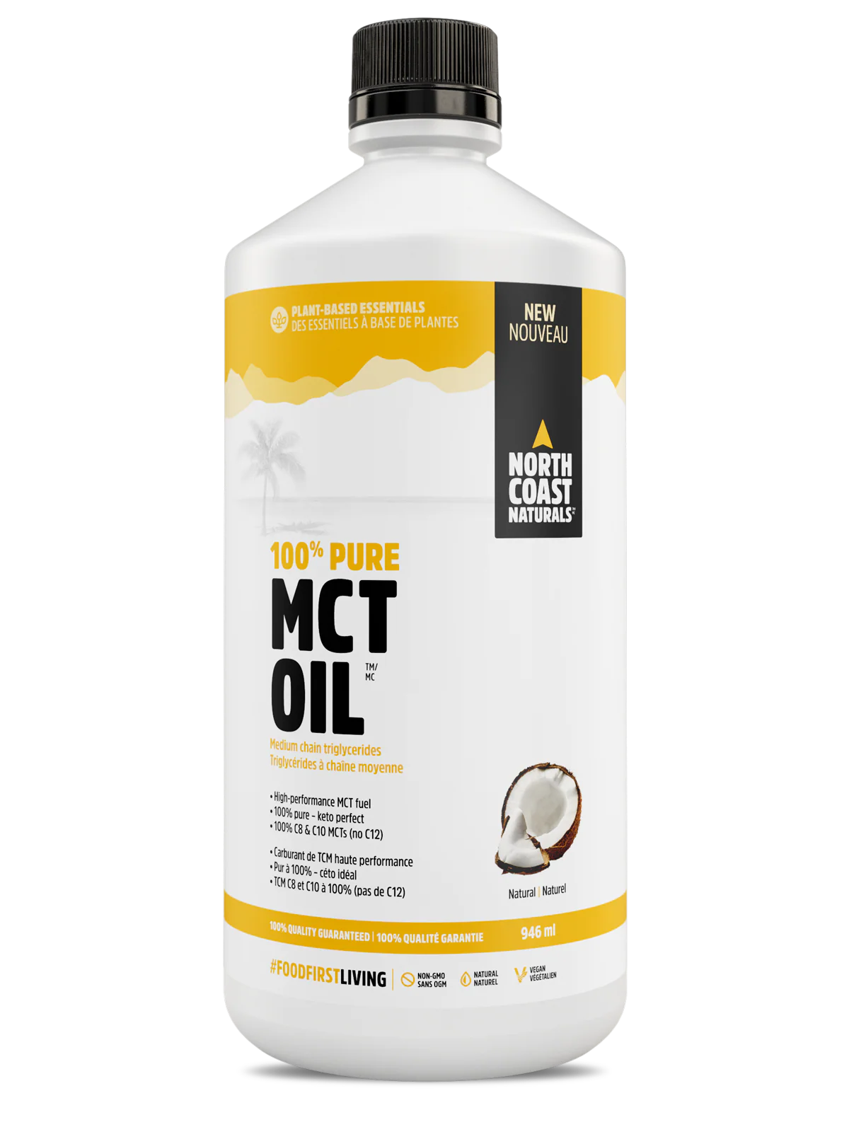 North Coast Naturals - Huile MCT 100 % pure - 946 ml