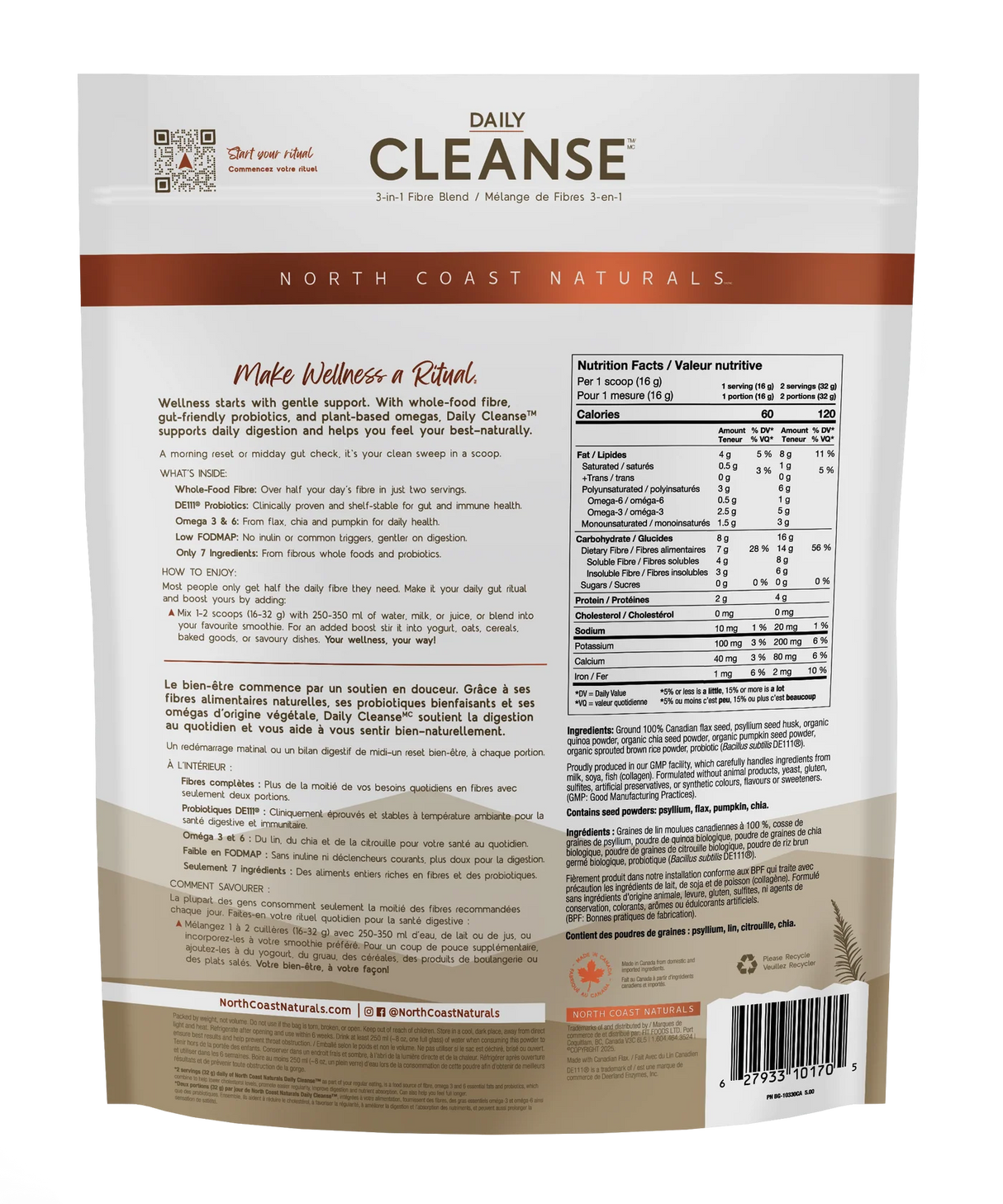North Coast Naturals - Fibre Quotidienne Ultime - 1000 g