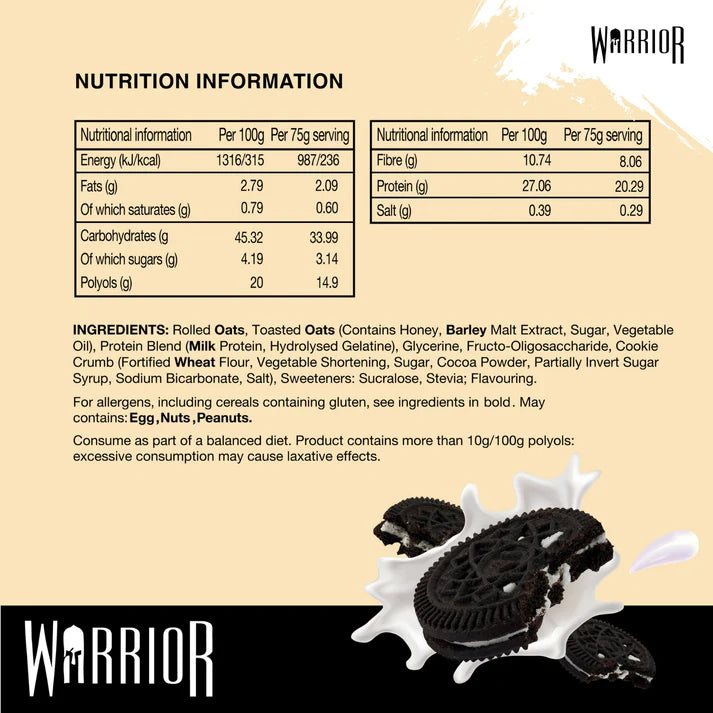 Warrior - Barres protéinées crues - 75 g