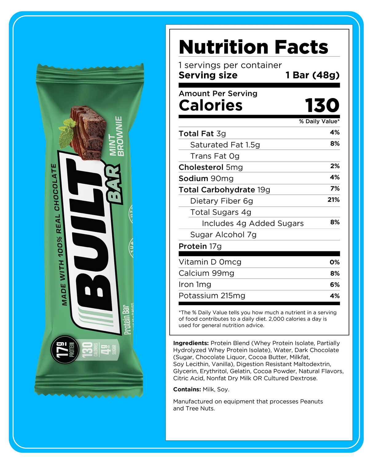 Built Protein Bar - 100% Real Chocolate - Zero Guilt 49g