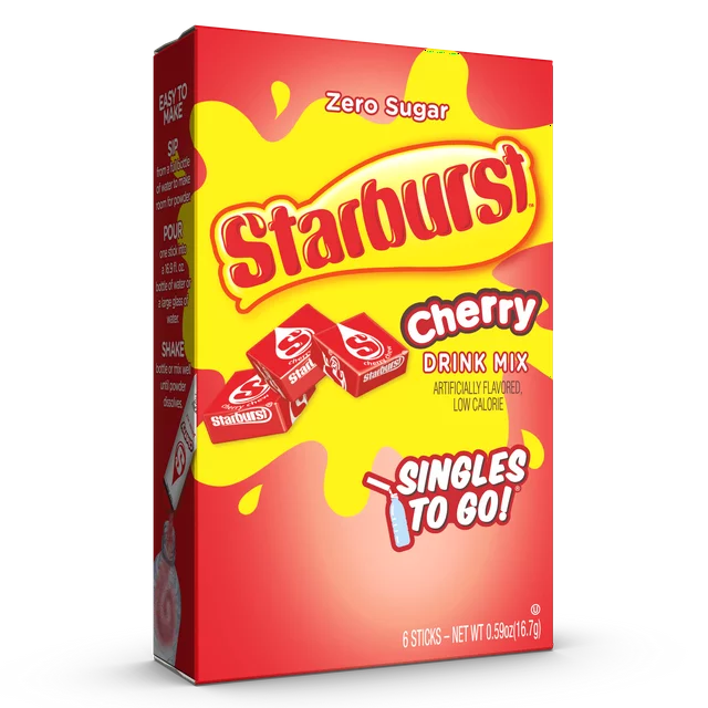 Starburst - Zero Sugar Singles To Go Drink Mix - Pak 6