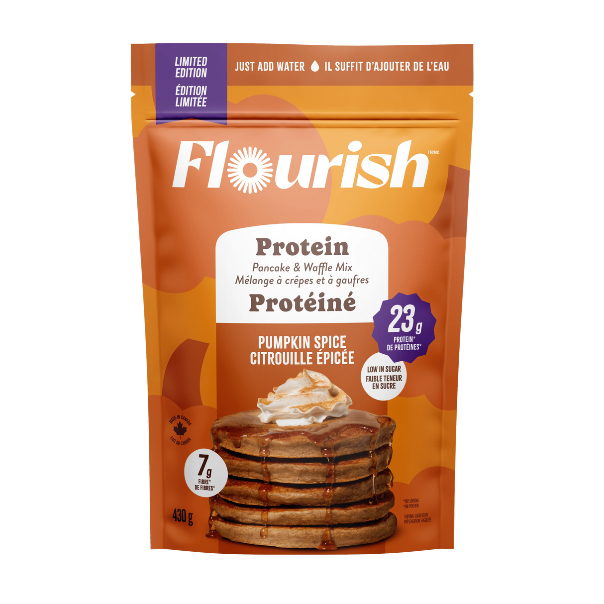Flourish - Préparation pour crêpes protéinées saines - 430 g