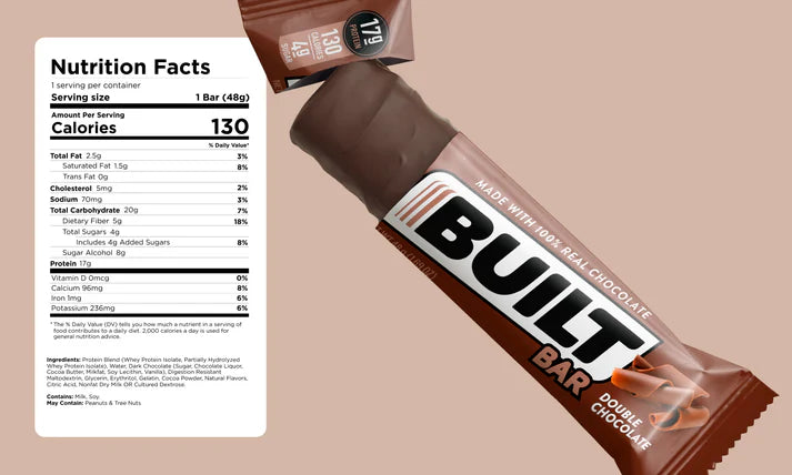 Built - Barre protéinée 100 % vrai chocolat - Zéro culpabilité (boîte de 12)