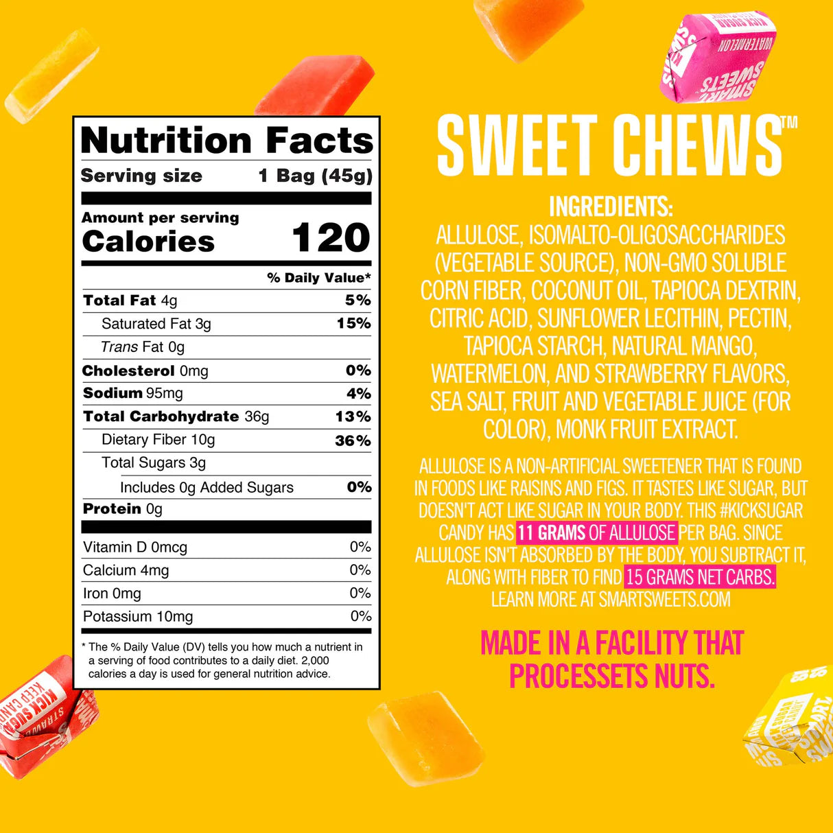 Bonbons Smart Sweets à base de plantes 50 g (1 paquet)