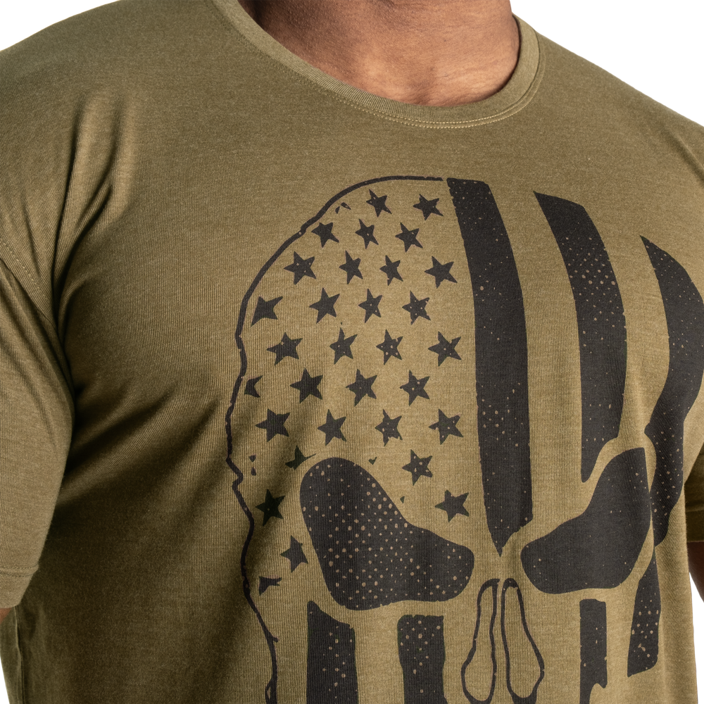 Gasp Skull Standard Tee Army Green Melange