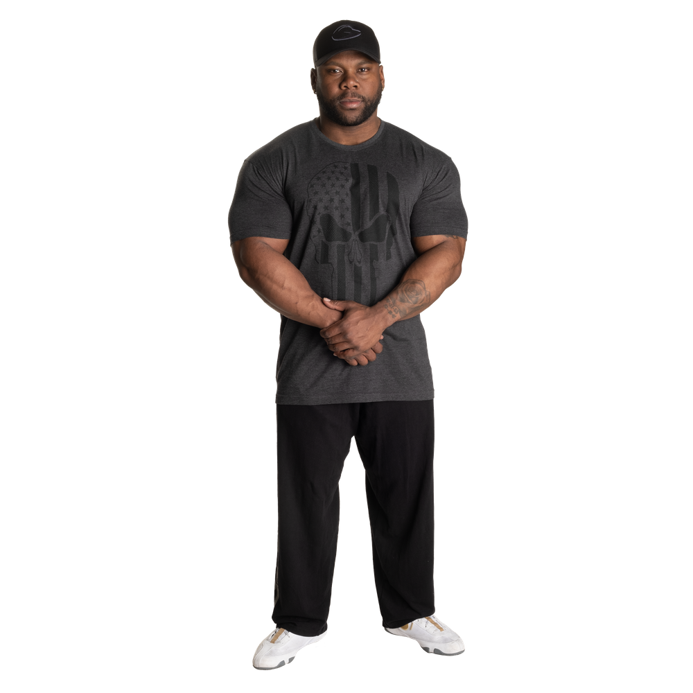 Gasp Skull Standard Tee Dark Grey Melange