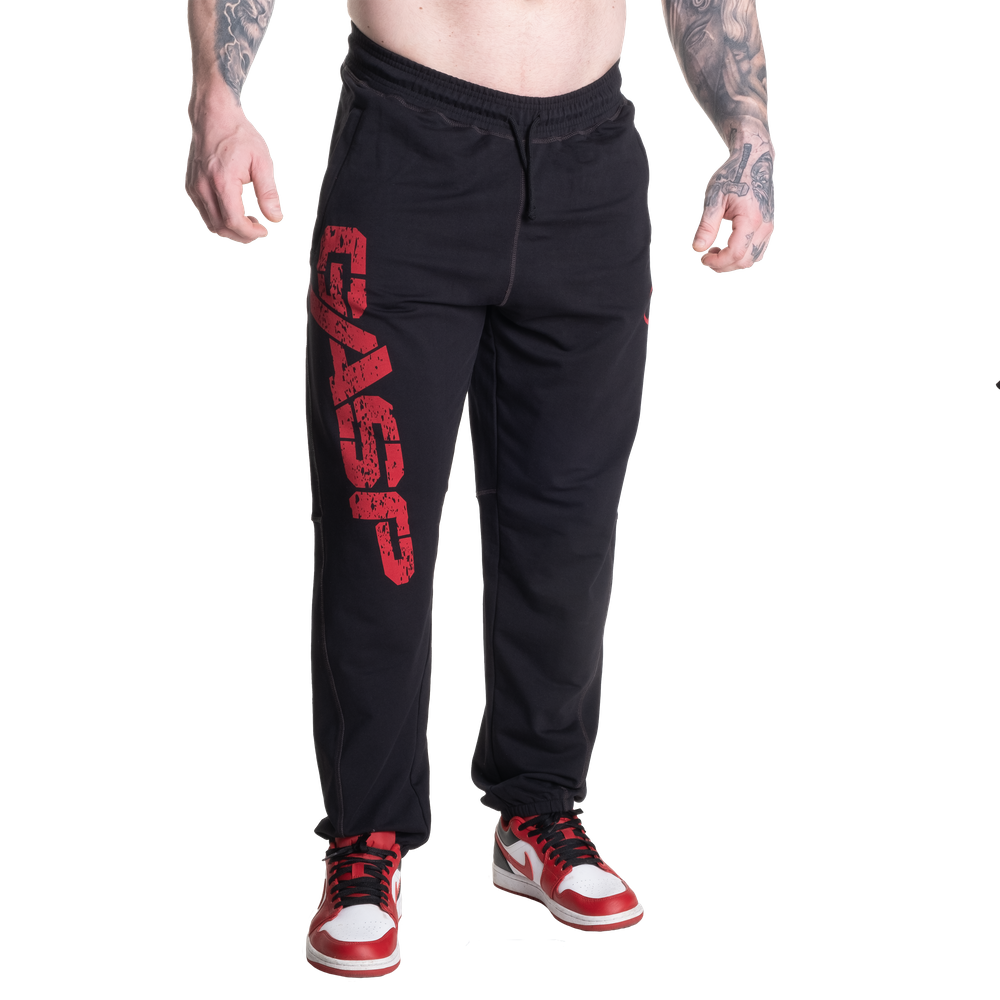Pantalon de survêtement vintage Gasp noir/rouge
