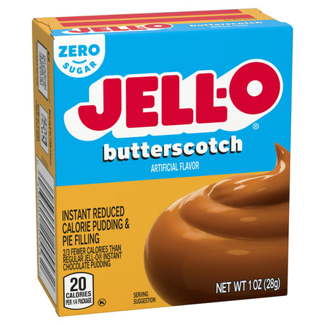 Jell-O Zero Sugar Instant Pudding & Pie Filling – Reduced Calorie Dessert Mix (1oz)