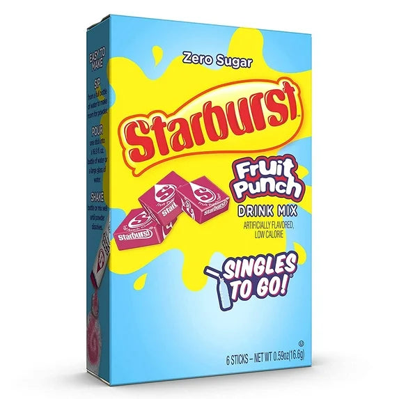 Starburst - Préparation pour boisson individuelle sans sucre - Paquet de 6