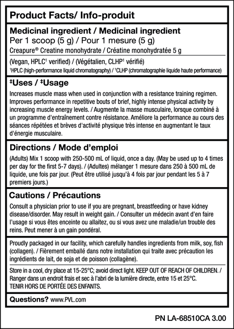 PVL - Gold Series Creapure® Creatine - 410g