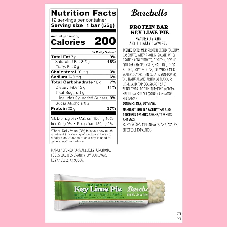 Barebells - High Protein No Sugar Added Bar - 55g