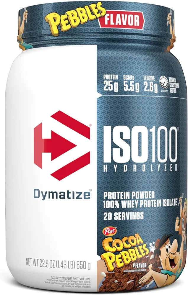 Dymatize - Iso-100 Protéines de lactosérum isolées hydrolysées - 20 portions
