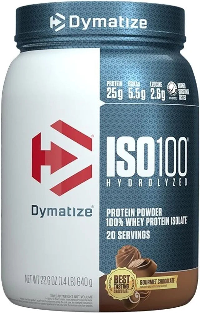 Dymatize - Iso-100 Protéines de lactosérum isolées hydrolysées - 20 portions