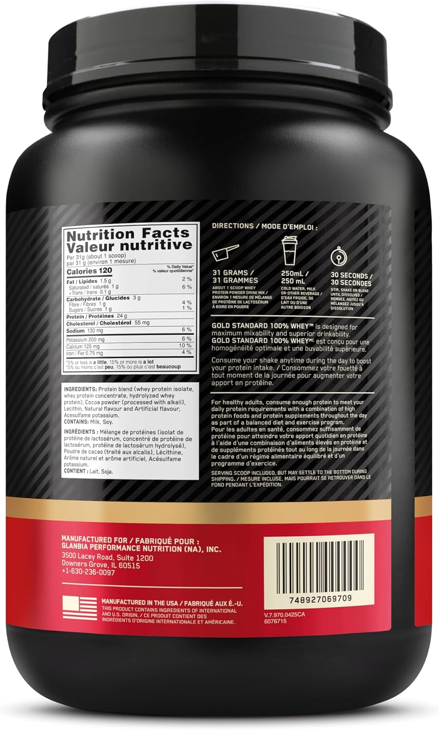 Optimum Nutrition 100% Whey Gold Standard 1,6 lb