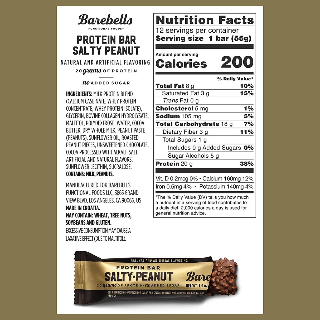 Barebells - High Protein No Sugar Added Bar - 55g