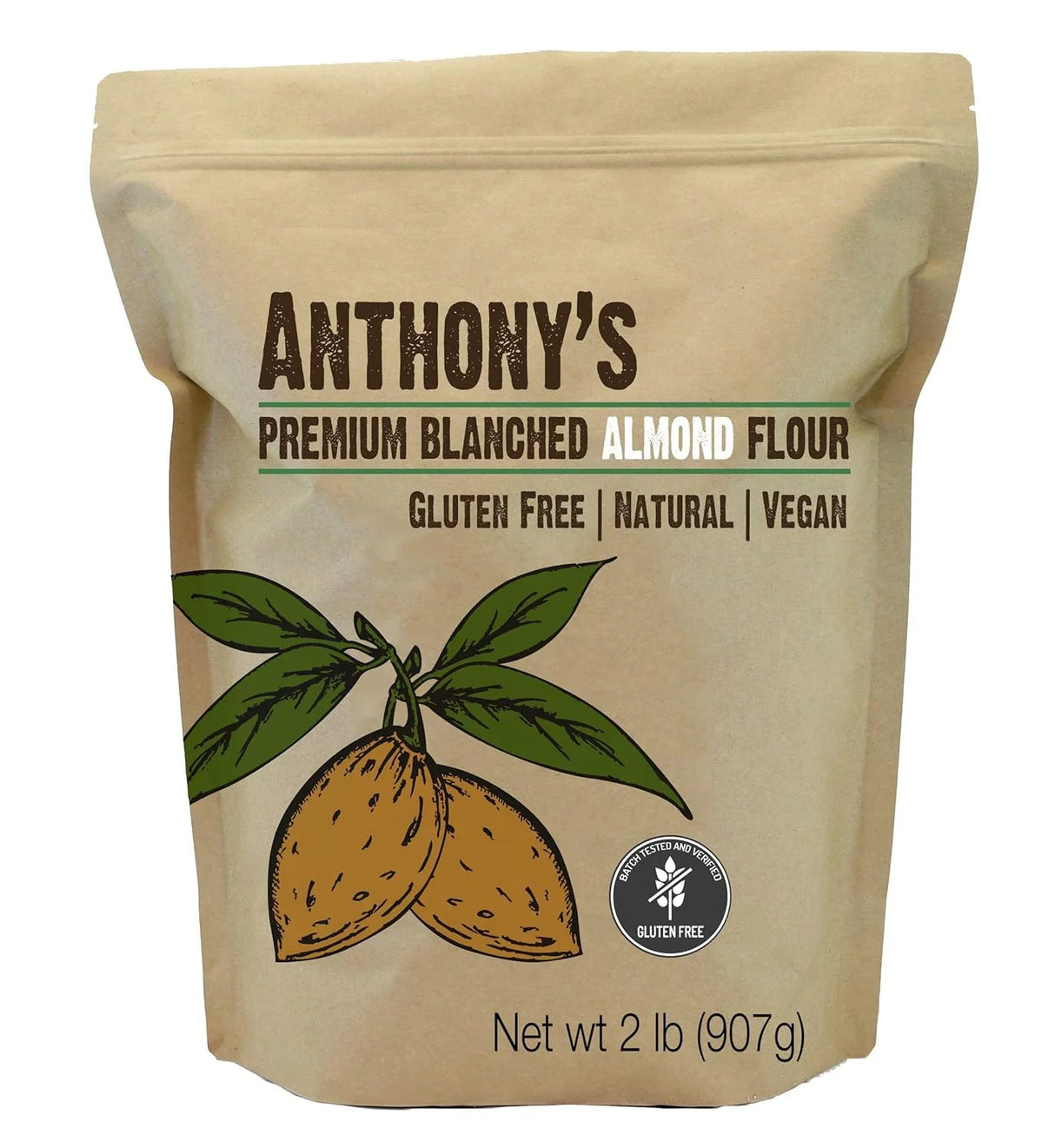 Anthony's Good - Farine d'amandes blanchies de qualité supérieure - 900 g