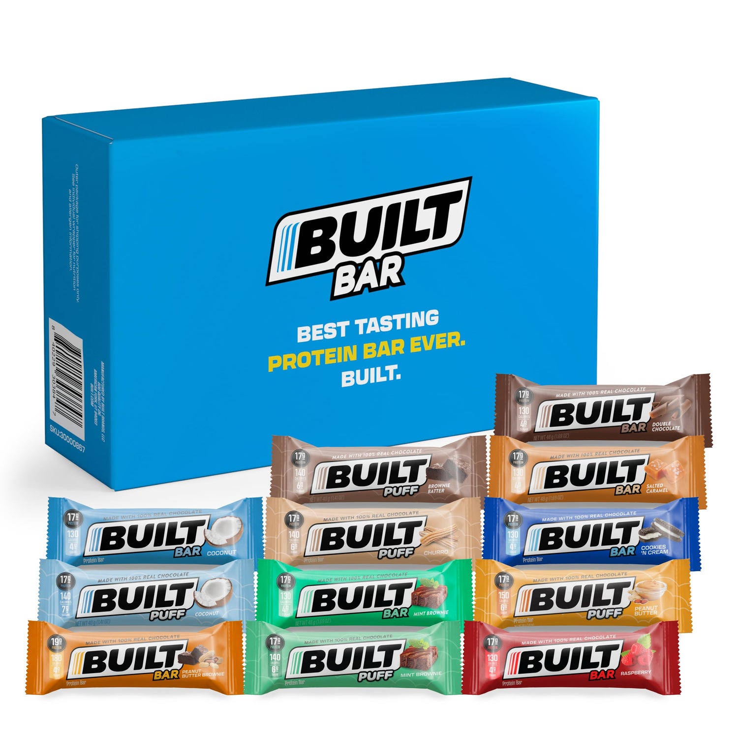 Built Protein Bar - 100% Real Chocolate - Zero Guilt (Box 12)