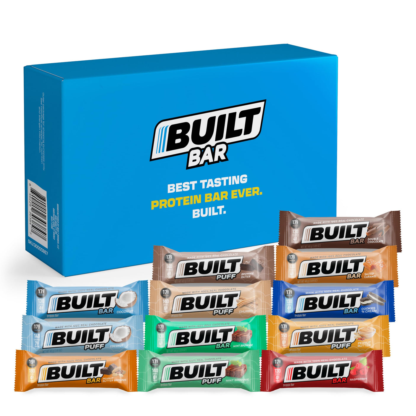Built Protein Bar - 100% Real Chocolate - Zero Guilt (Box 12)
