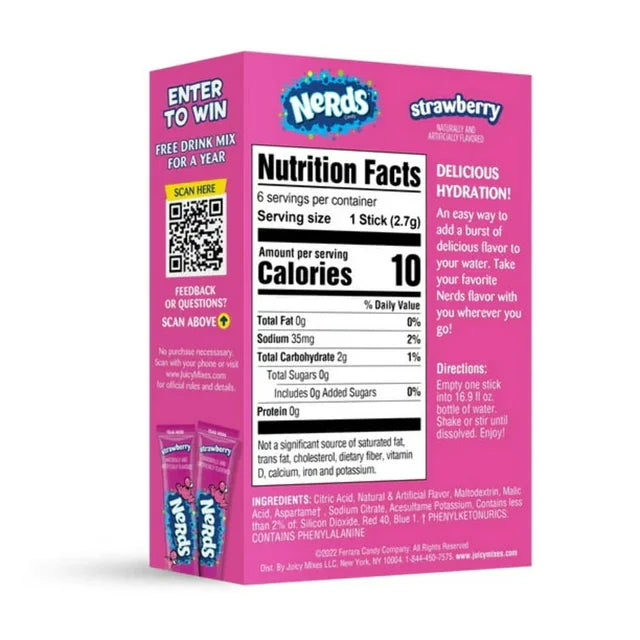 Nerds - Zero Sugar Singles To Go Drink Mix - Pak 6