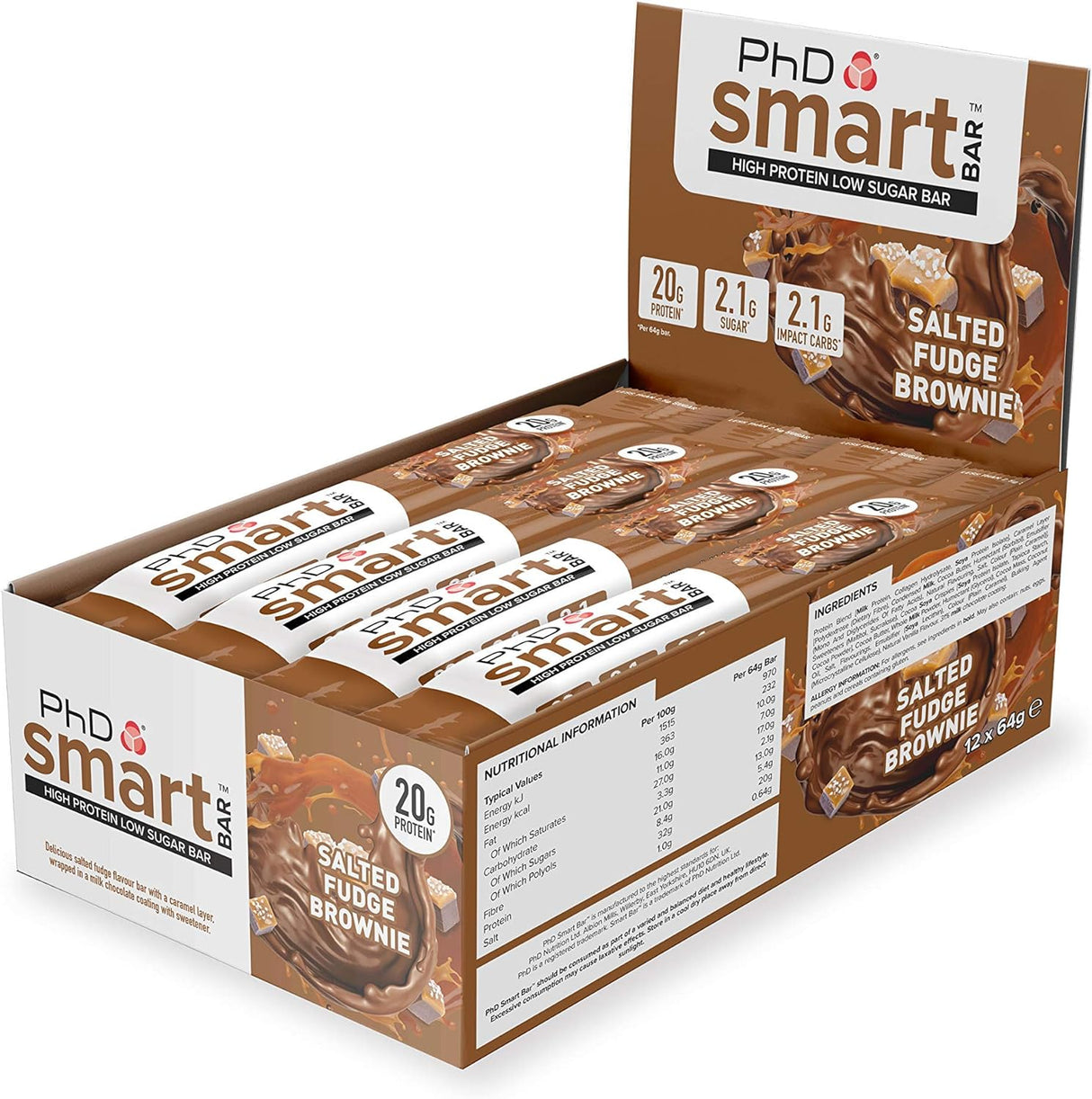 PhD Nutrition - Barre protéinée Smart Bar - Boîte de 12