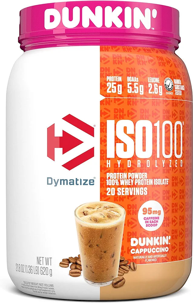Dymatize - Iso-100 Protéines de lactosérum isolées hydrolysées - 20 portions