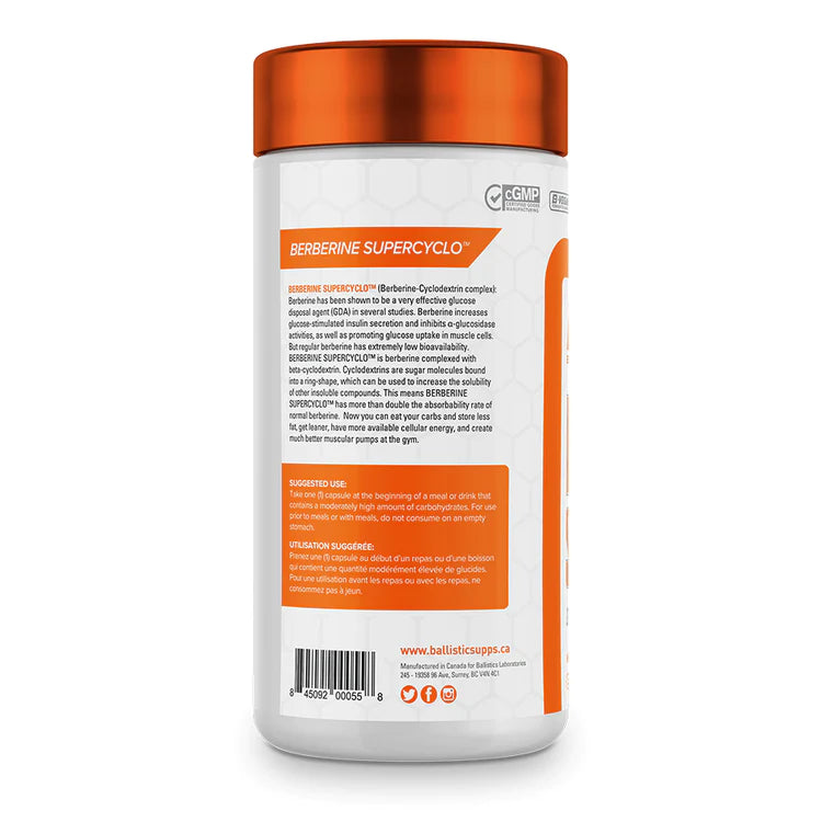 Ballistic - Agent d'élimination du glucose SuperCyclo™ à base de berbérine - 90 gélules