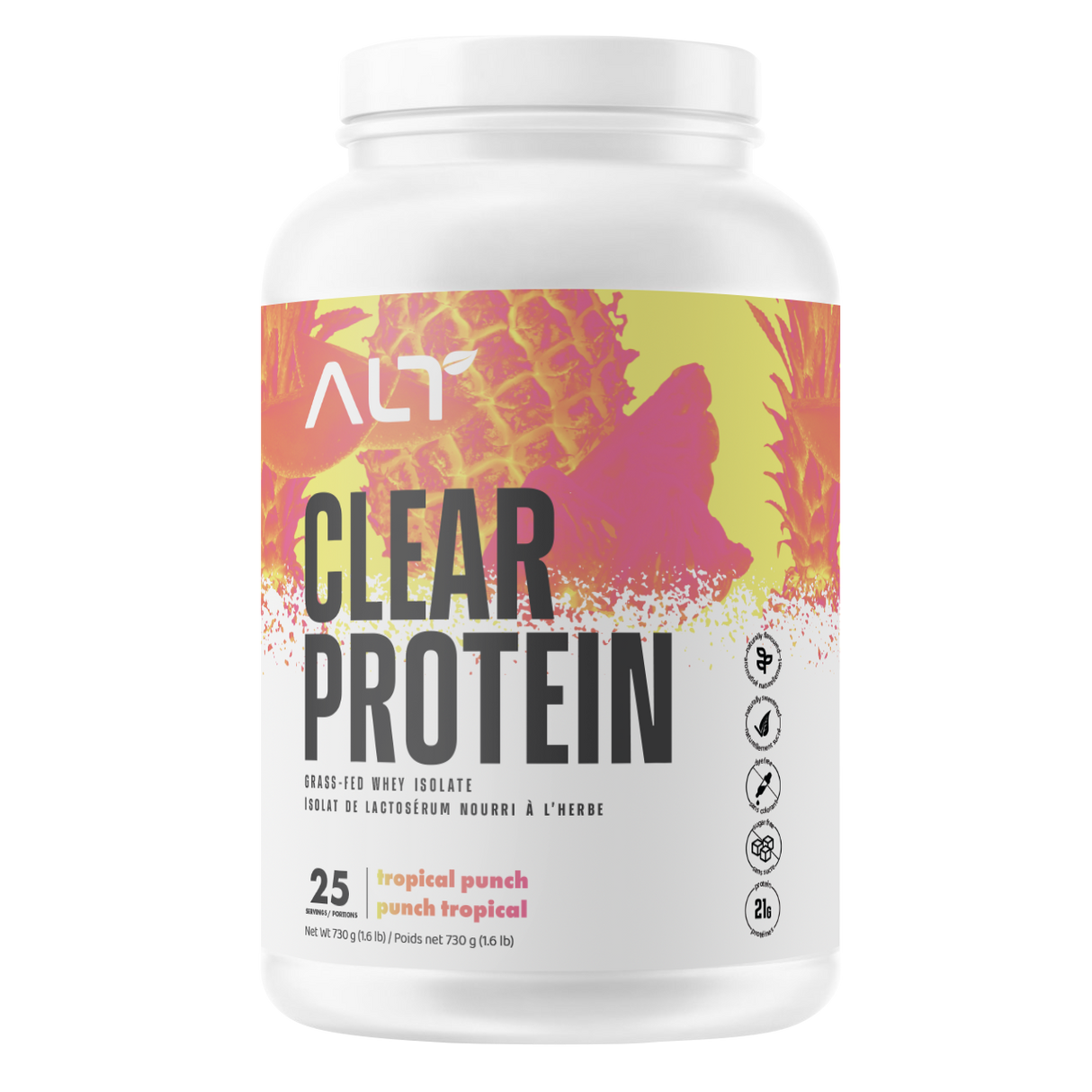 ALT Clear Protein - Isolat de lactosérum de vaches nourries à l'herbe - 730 g