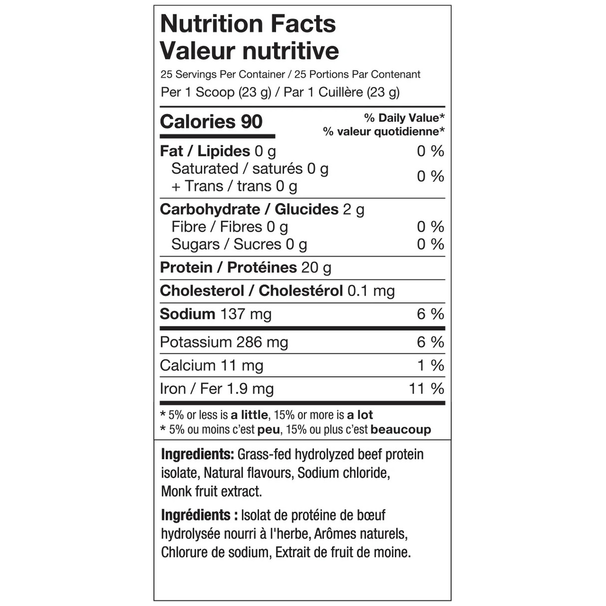 Protéines de bœuf ALT Clear - 1,3 lb