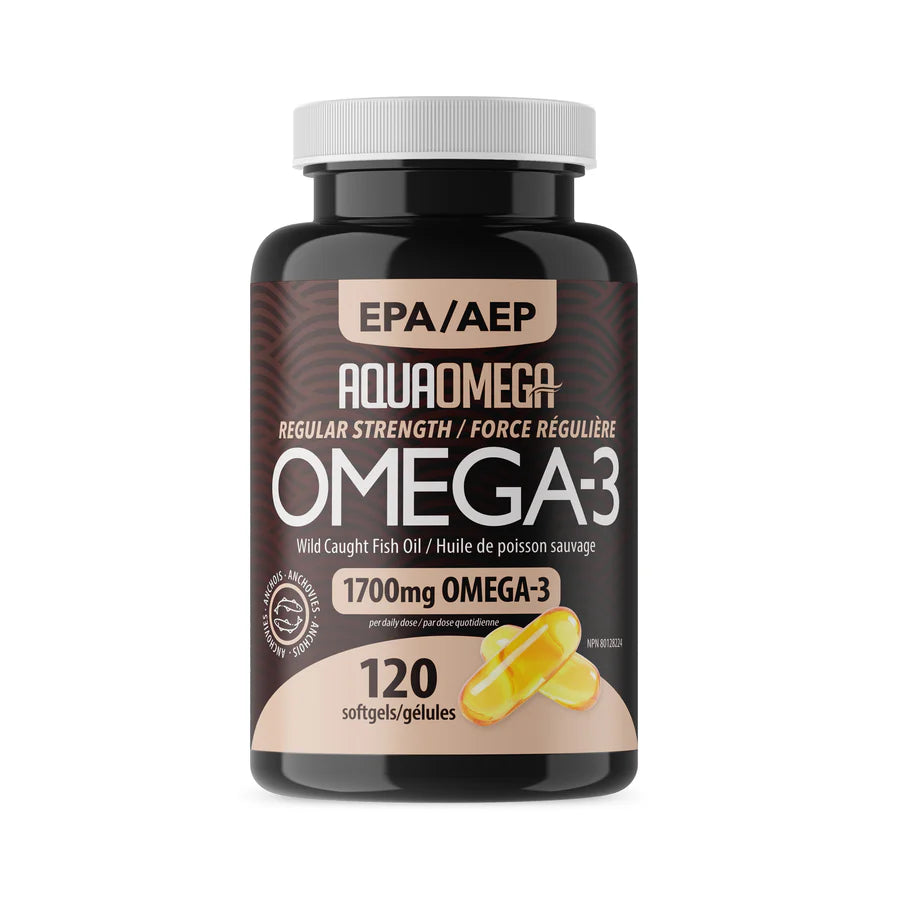 AquaOmega - Regular Strength Wild Caught Fish Oil - 120 Softgels