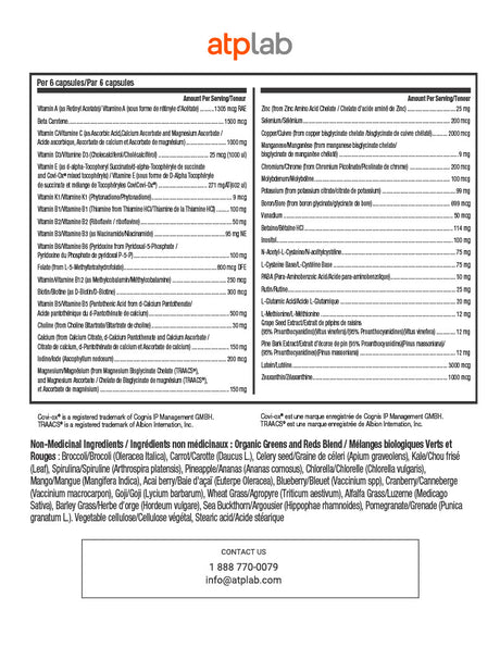 ATP Lab Total defense 120 caps medicinal ingredients