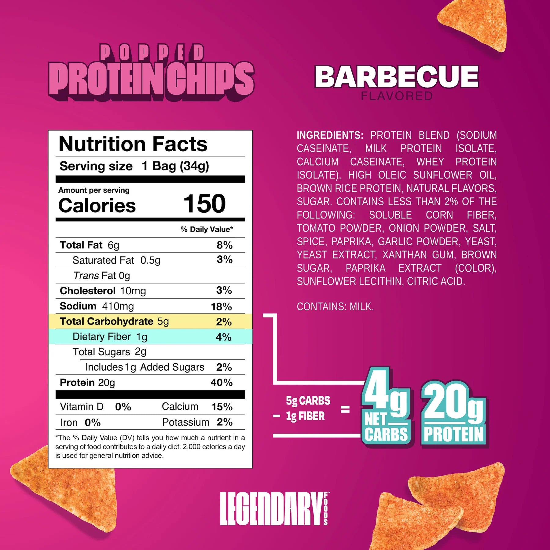 Legendary Foods - Popped Protein Chip - 34g