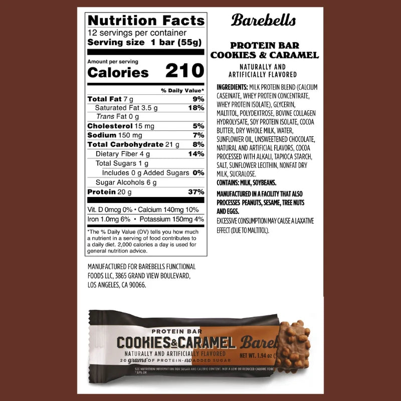 Barebells - High Protein No Sugar Added Bar - 55g