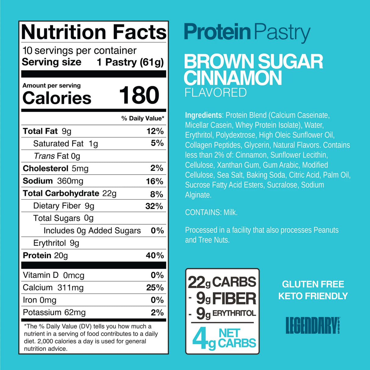 Legendary Foods - Protein Tasty Pastries - Box 10