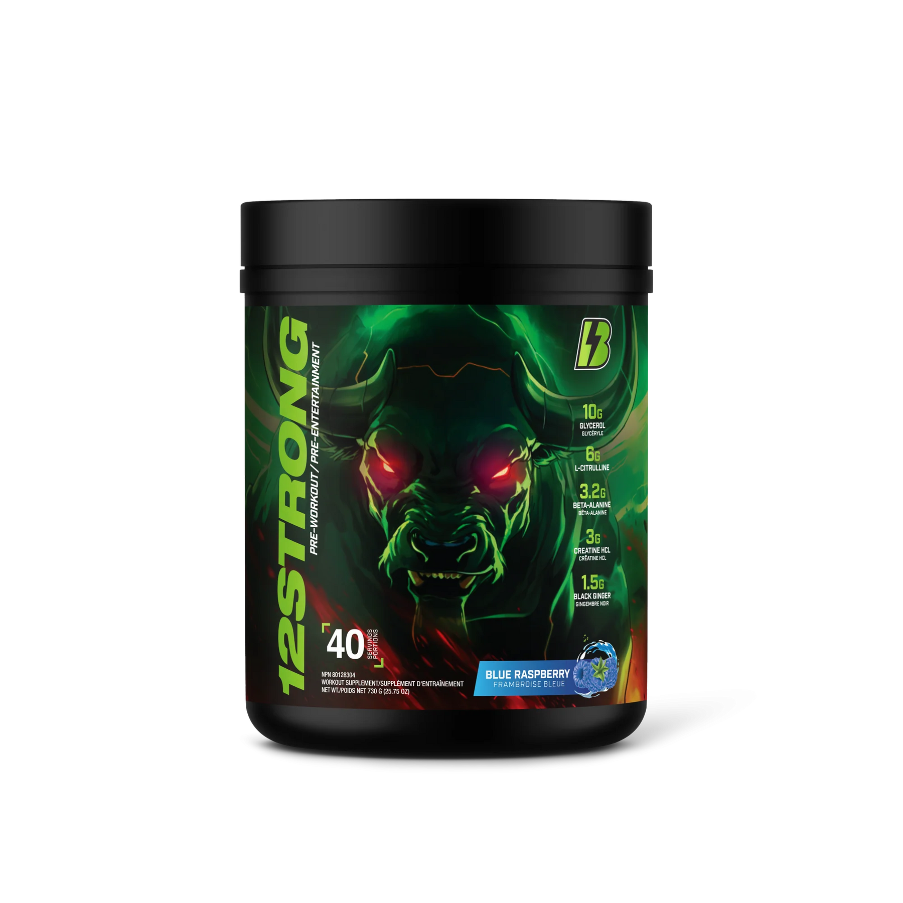 BULL Nutrition - 12 Strong - 40 servings