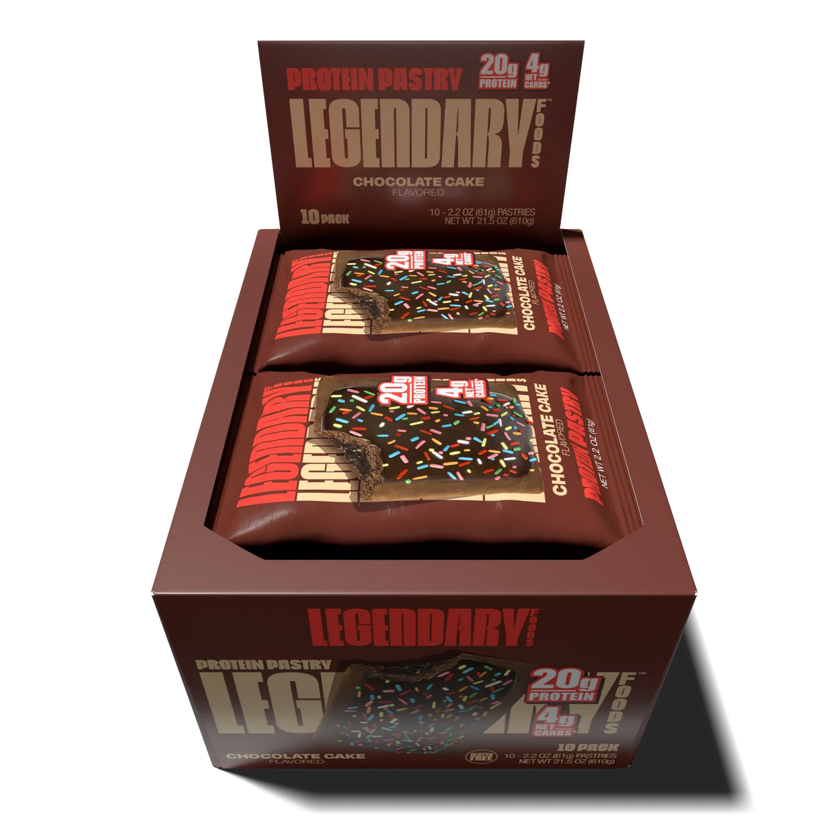 Legendary Foods - Pâtisseries protéinées savoureuses - Boîte de 10
