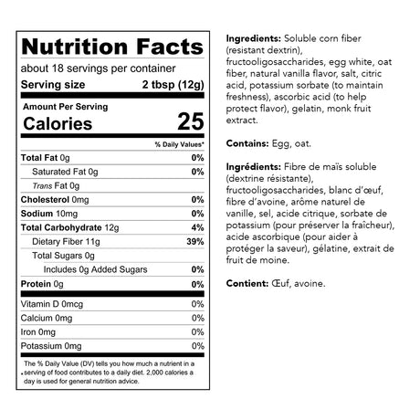 ChocZero - Keto Mashmallow Fluff Spread - Nutrition facts