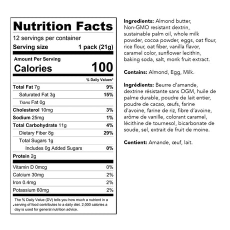 ChocZero - Zero Sugar Dunkies Sandwich Cookies Chocolate & creme - Nutrition facts
