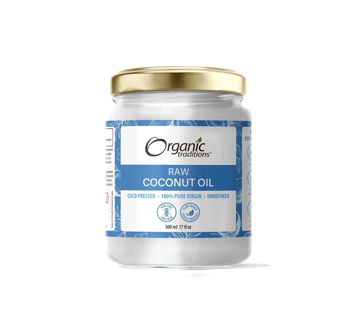 Organic Traditions - Huile de coco crue biologique - 500 ml