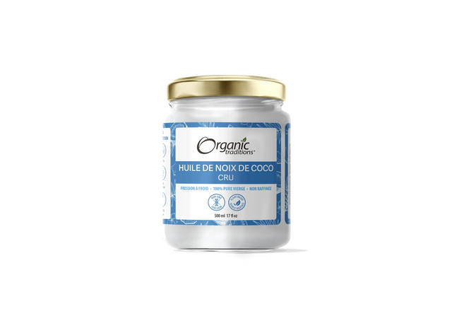 Organic Traditions - Huile de coco crue biologique - 500 ml