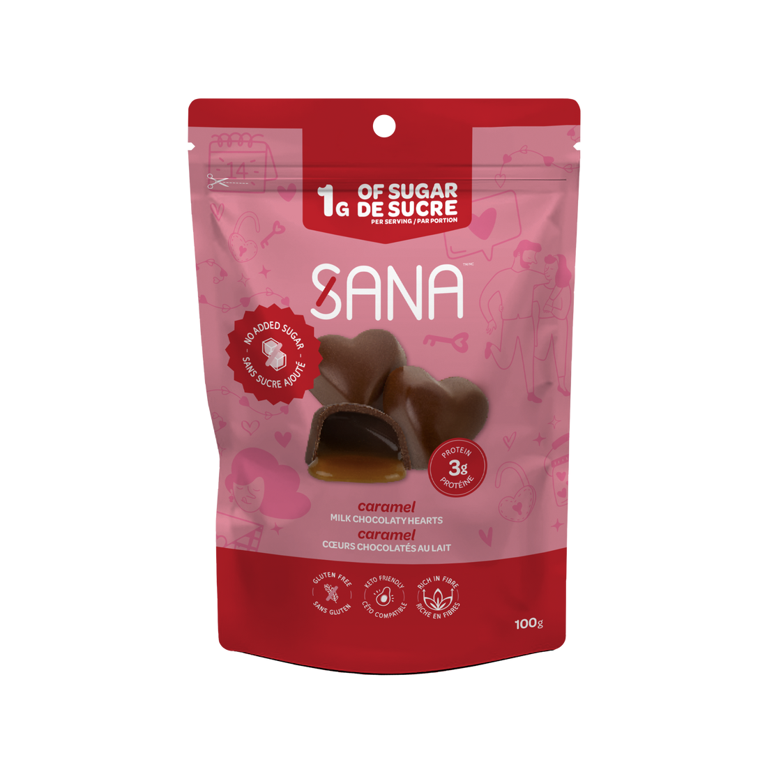 Sana - Bouchées chocolatées sans sucre ajouté - 100 g