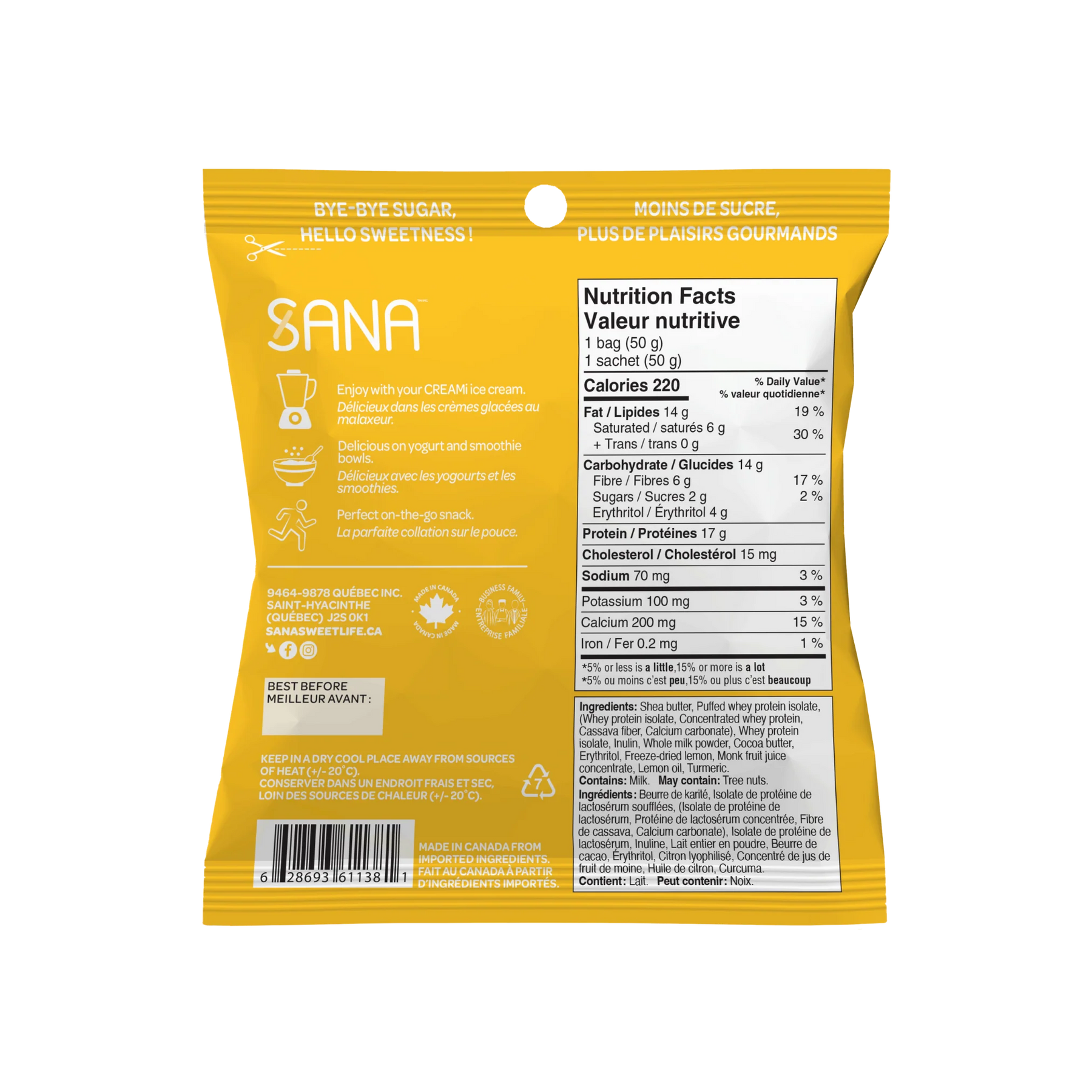 Sana - Crunchy Chocolate Protein Bites - 100g