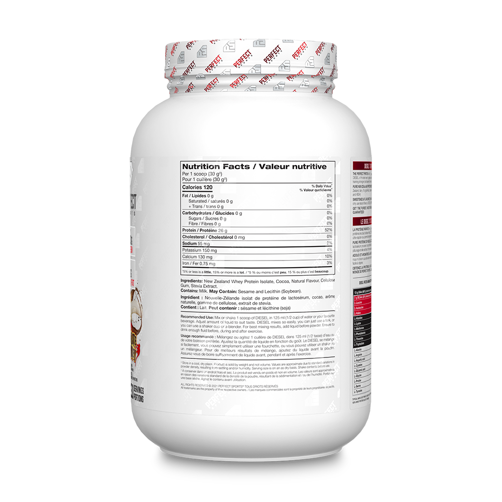 Perfect Sports - Diesel New Zealand Whey Isolate Protein - 2lbs