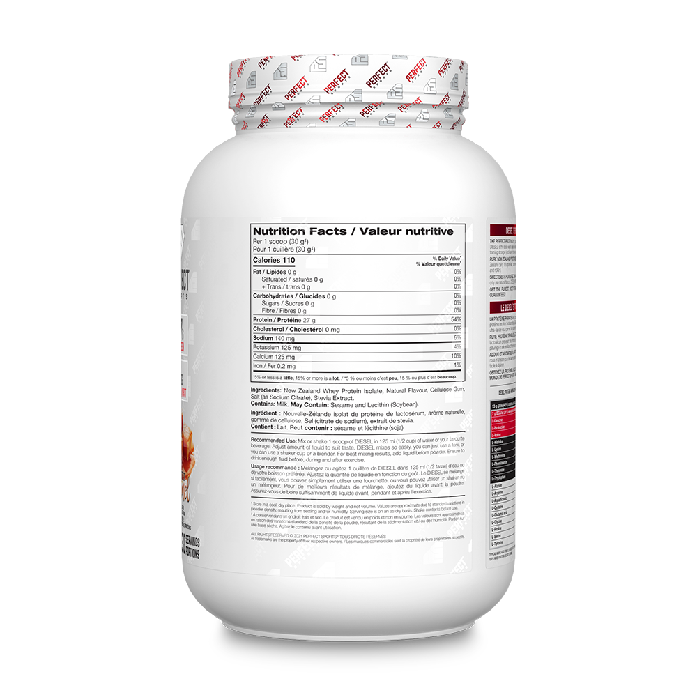 Perfect Sports - Diesel New Zealand Whey Isolate Protein - 2lbs