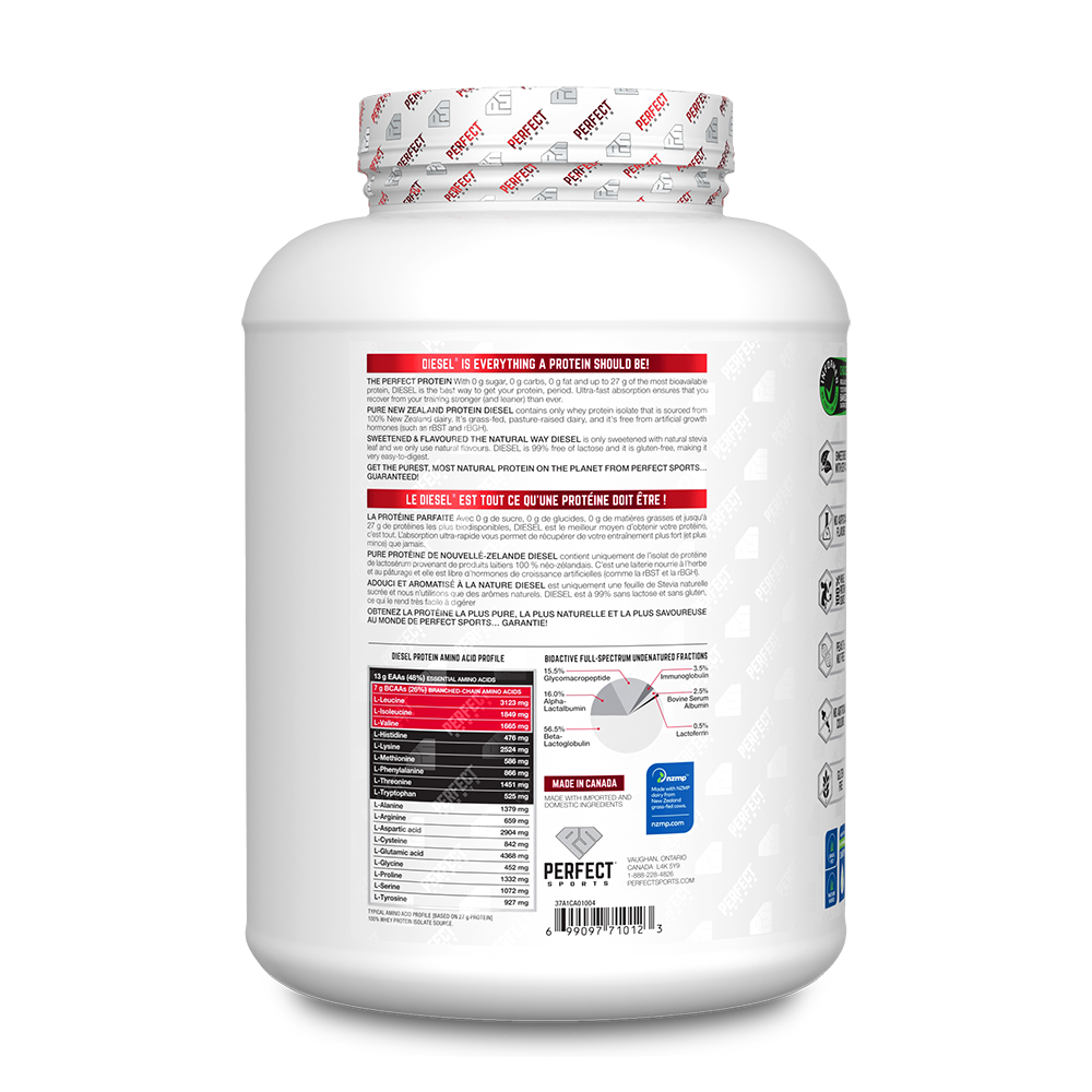 Perfect Sports - Diesel New Zealand Whey Isolate Protein - 5lbs
